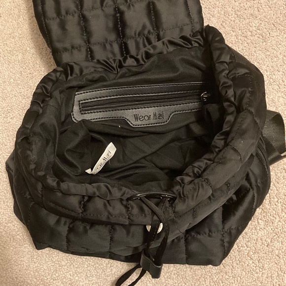 Wear Moi DIV103 Black Quilted Backpack - Picture 6 of 10